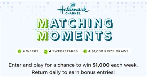 Hallmark Channel Matching Moment Sweepstakes: Win a .